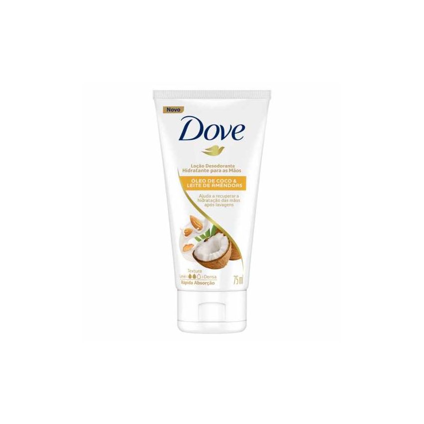 LOÇÃO HIDRATANTE DOVE OLEO DE COCO E LEITE DE AMENDOAS 75ML