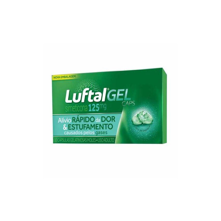 LUFTAL GEL 125MG COM 10 CAPSULAS