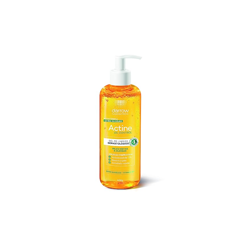 GEL DE LIMPEZA FACIAL ACTINE OIL CONTROL COM 400 GRAMAS