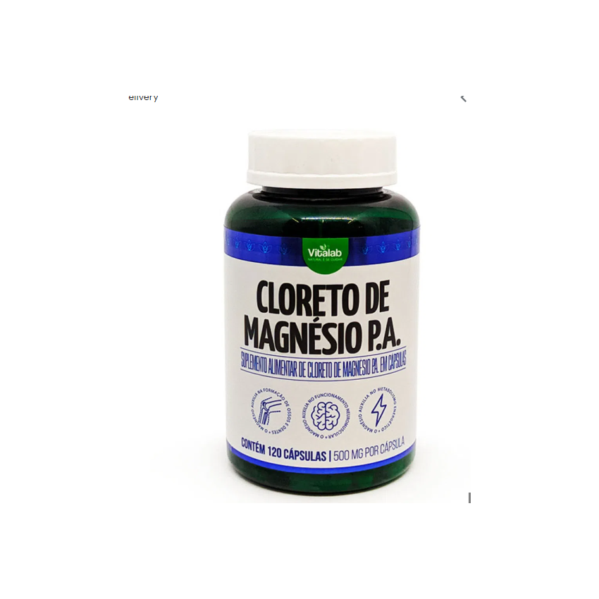 CLORETO DE MAGNESIO P.A COM 120 CÁPSULAS VITALAB