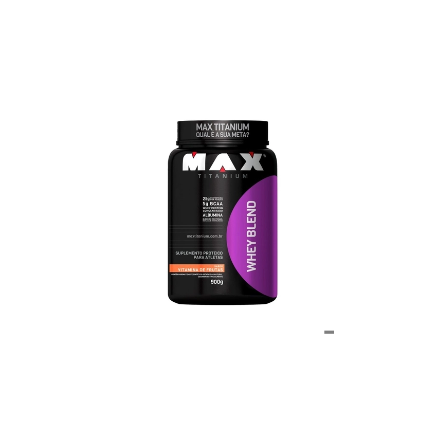 WHEY BLEND MAX TITANIUM VITAMINA DE FRUTAS, COM 900G