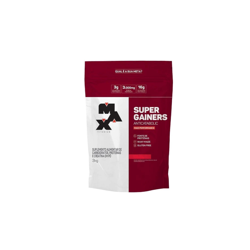 SUPER GAINER VITAMINA DE FRUTAS MAX TITANIUN 3,0KG ORIGINAL