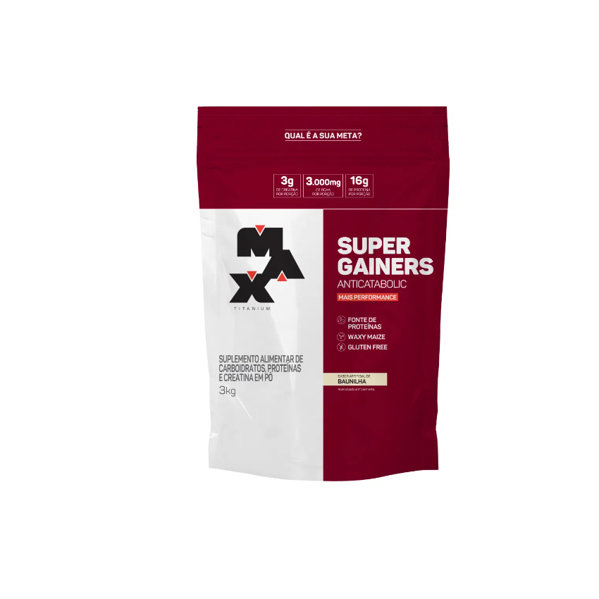 SUPER GAINER BAUNILHA MAX TITANIUN 3,0KG ORIGINAL