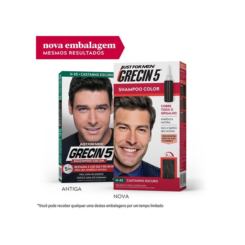 GRECIN 5 CASTANHO ESCURO SHAMPOO COLOR