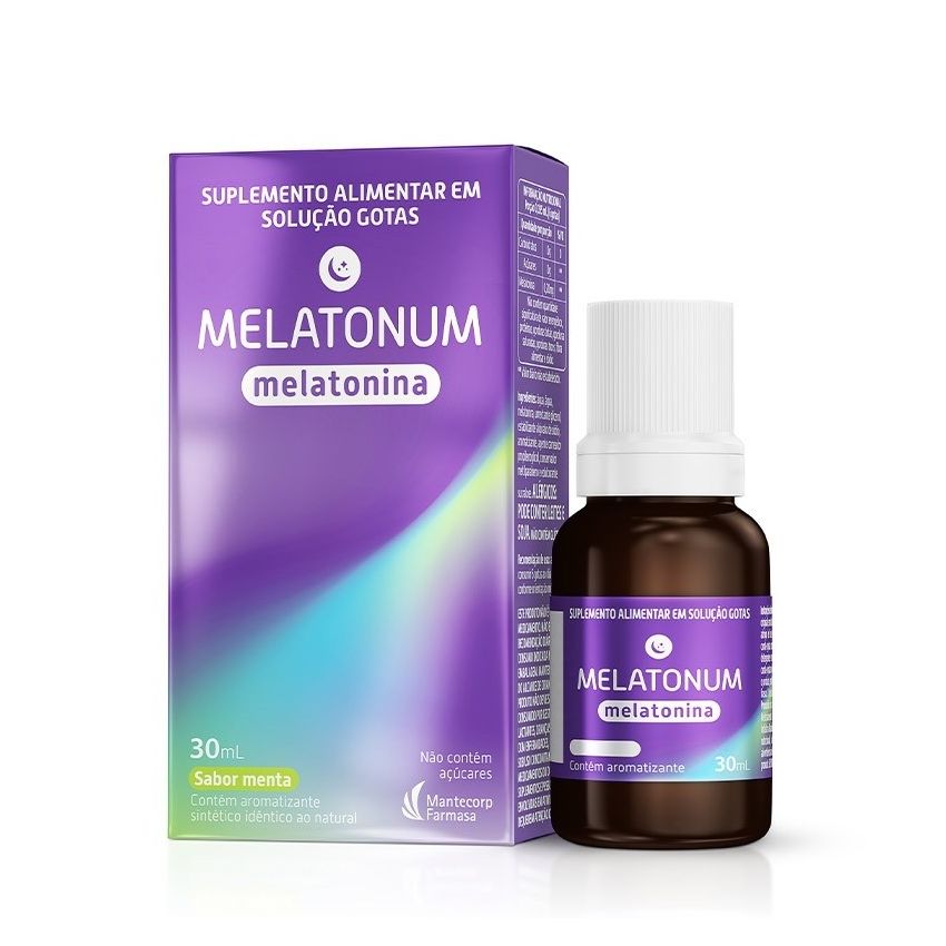 MELATONUM MELATONINA SABOR MENTA GOTAS COM 30ML 