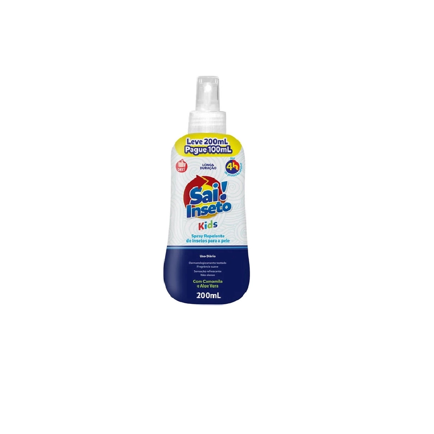 REPELENTE SPRAY SAI! INSETO KIDS LEVE 200ML PAGUE 100ML