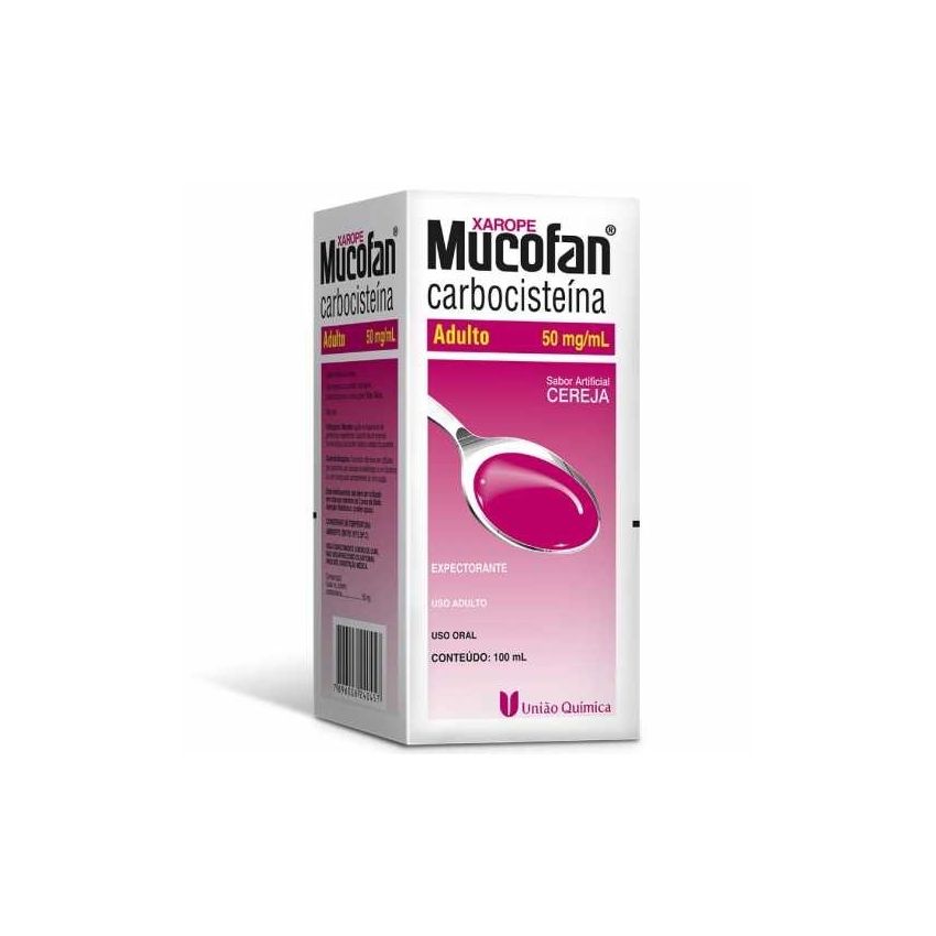 MUCOFAN 50MG SABOR CEREJA COM 100ML-UNIAOQUIMICA- 