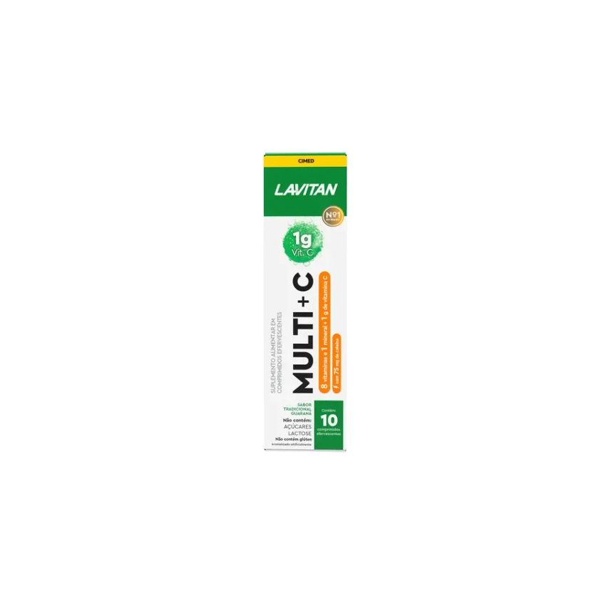 LAVITAN 1G POWER +C COM 10 COMPRIMIDOS GUARANA