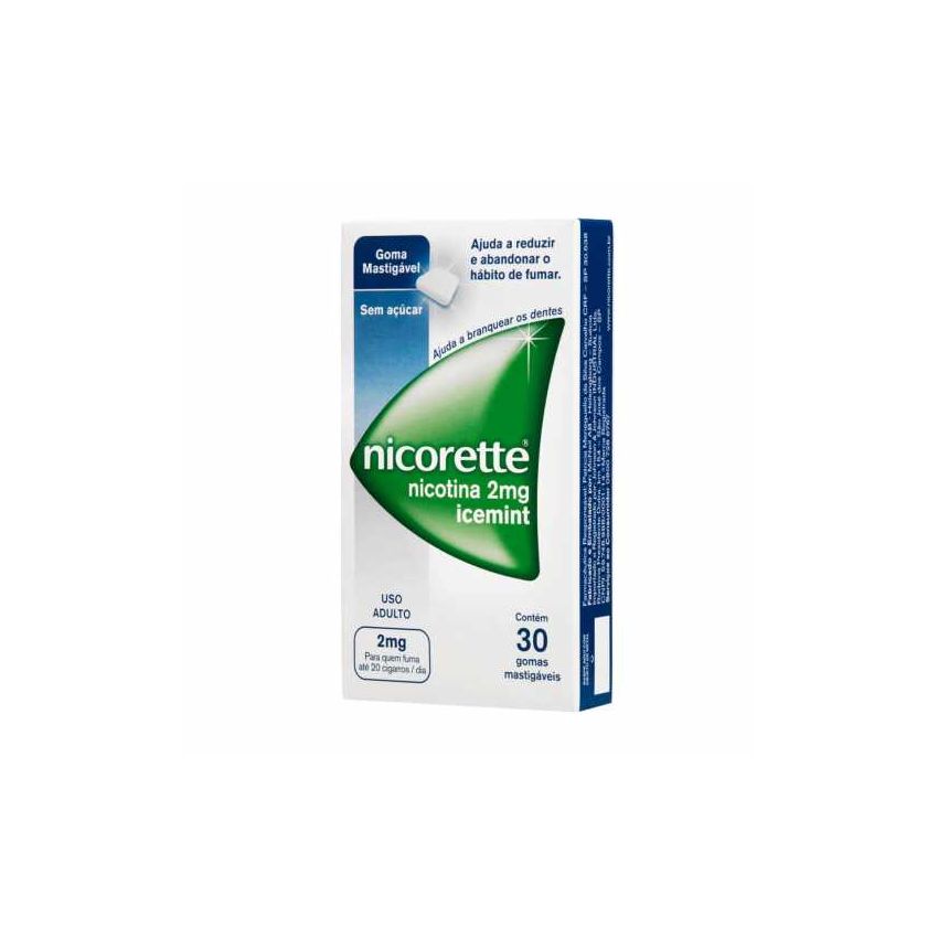NICORETTE 2MG COM 30 GOMAS ICEMINT