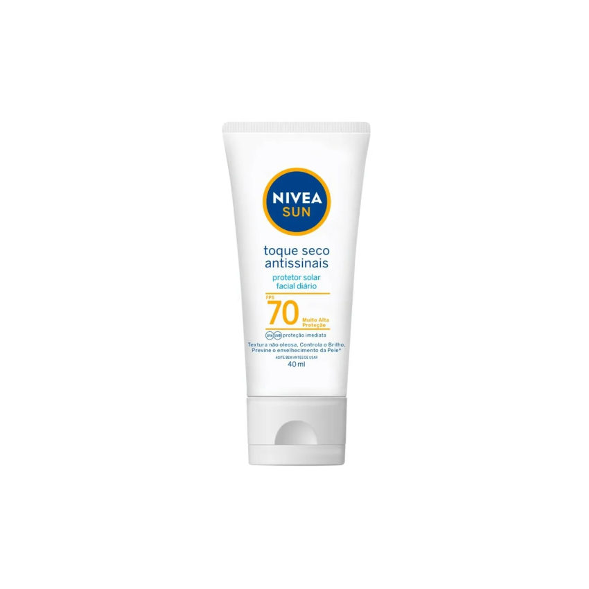 PROTETOR SOLAR FACIAL NIVEA SUN TOQUE SECO FPS70 40ML
