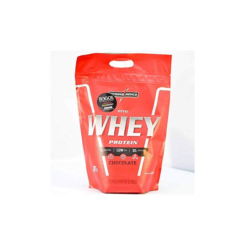 NUTRI WHEY PROTEIN INTEGRALMEDICA CHOCOLATE SACHE COM 907G