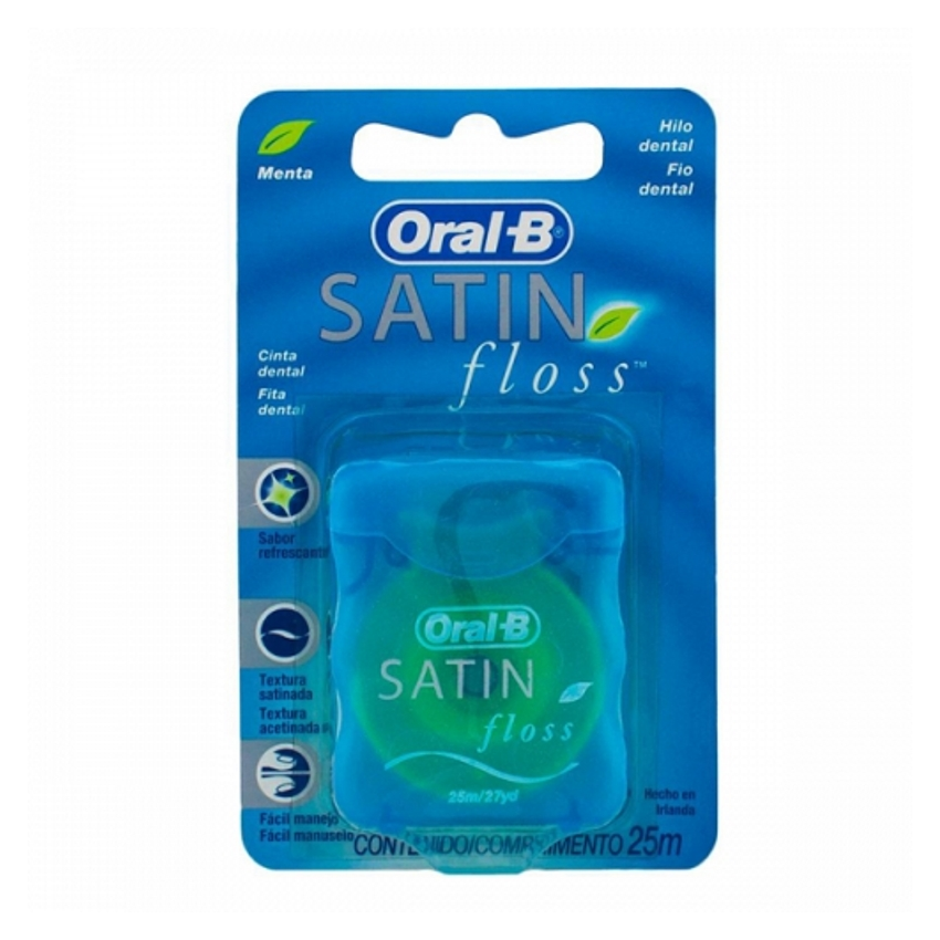 FIO DENTAL ORAL-B SATIN FLOSS 25M