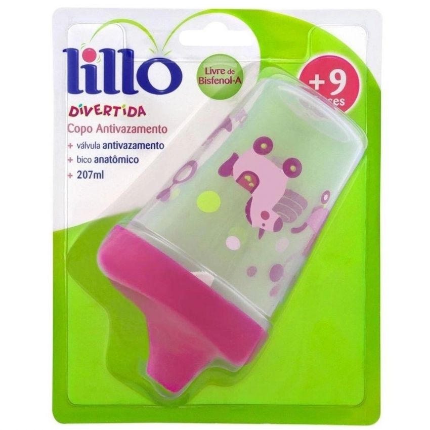 COPO ANTIVAZAMENTO LILLO DIVERTIDA ROSA 207ML