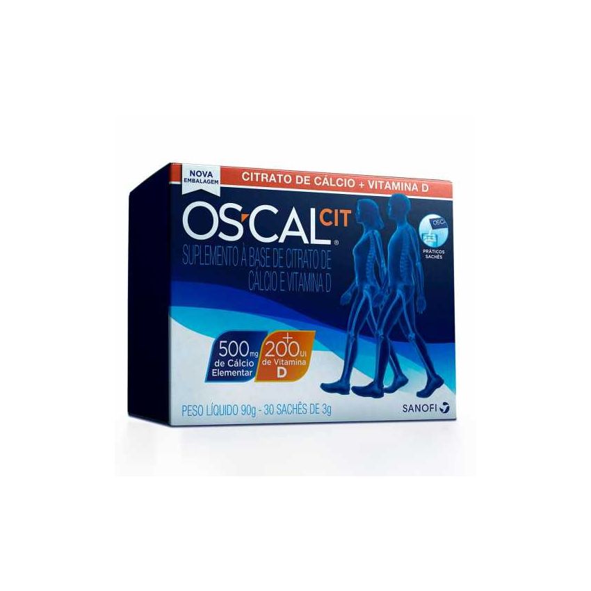 OS-CAL CIT 200UI COM 30 SACHES DE 3 GRAMAS-SANOFI-