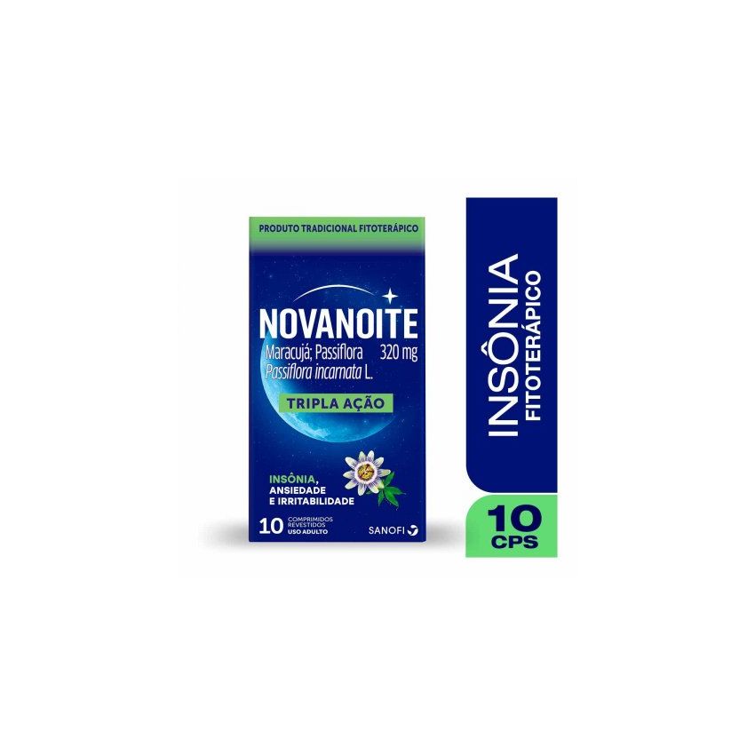 NOVANOITE PASSIFLORA 320MG COM 10 COMPRIMIDOS 