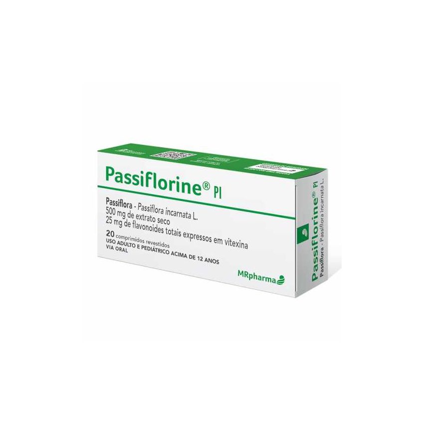 PASSIFLORINE PI 500MG+25MG COM 20 COMPRIMIDOS-MRPHARMA-