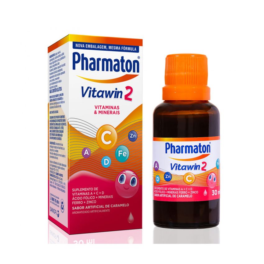 PHARMATON VITAWIN 2 SABOR CARAMELO COM 30ML
