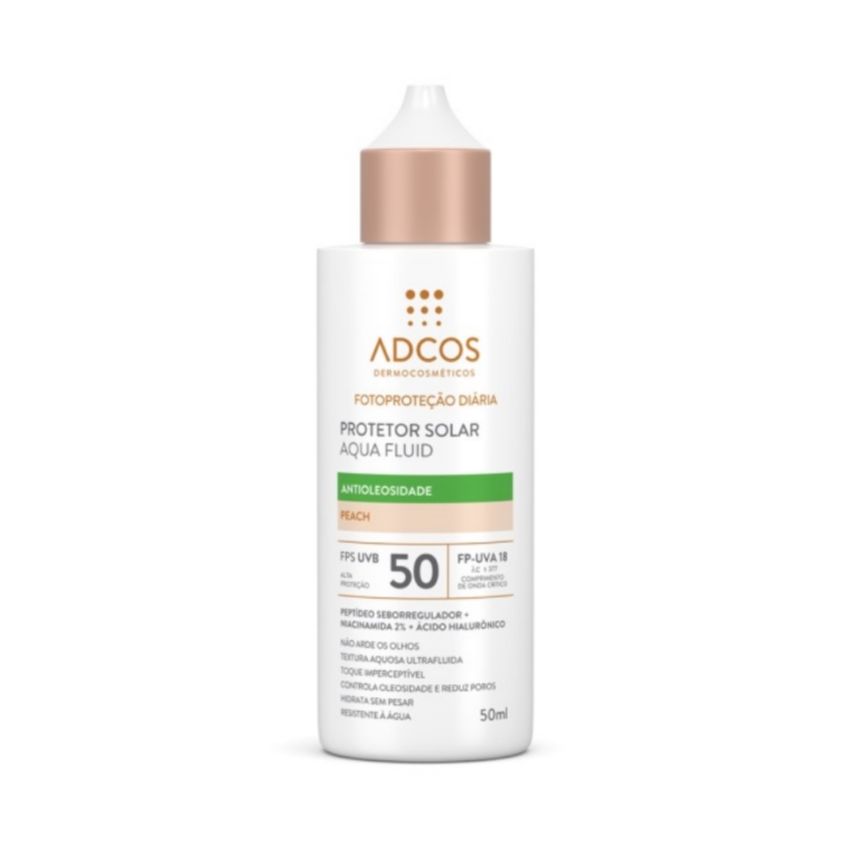 PROTETOR SOLAR ADCOS FPS50 ANTIOLEOSIDADE PEACH 40ML