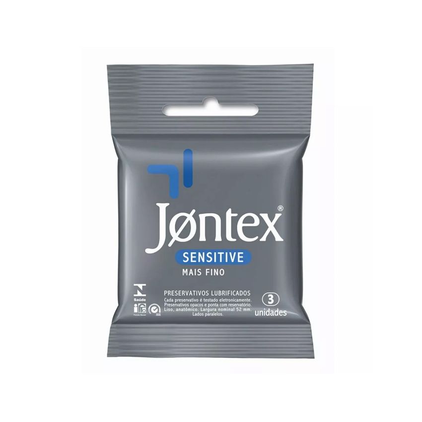 PRESERVATIVO JONTEX SENTIVE COM 3 UNIDADES