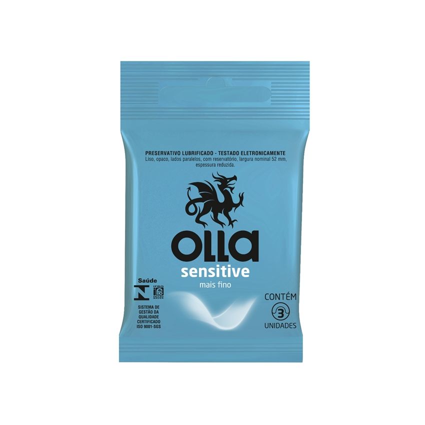 PRESERVATIVO OLLA SENSITIVE COM 3 UNIDADES