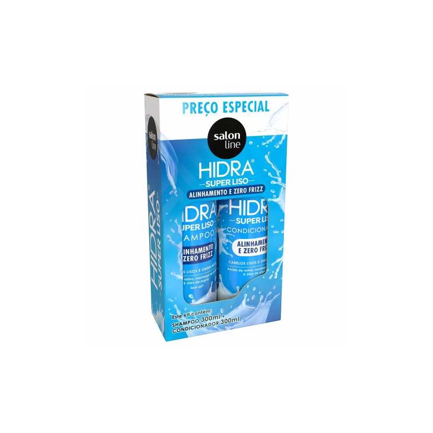 KIT SALON SHAMPOO+CONDICIONADOR SUPER LISO 300ML