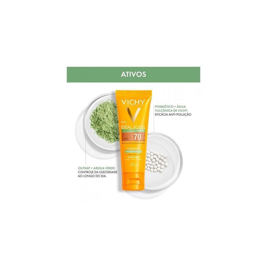 PROTETOR SOLAR VICHY IDEAL SOLEIL PURIFY COR MEDIA FPS 70