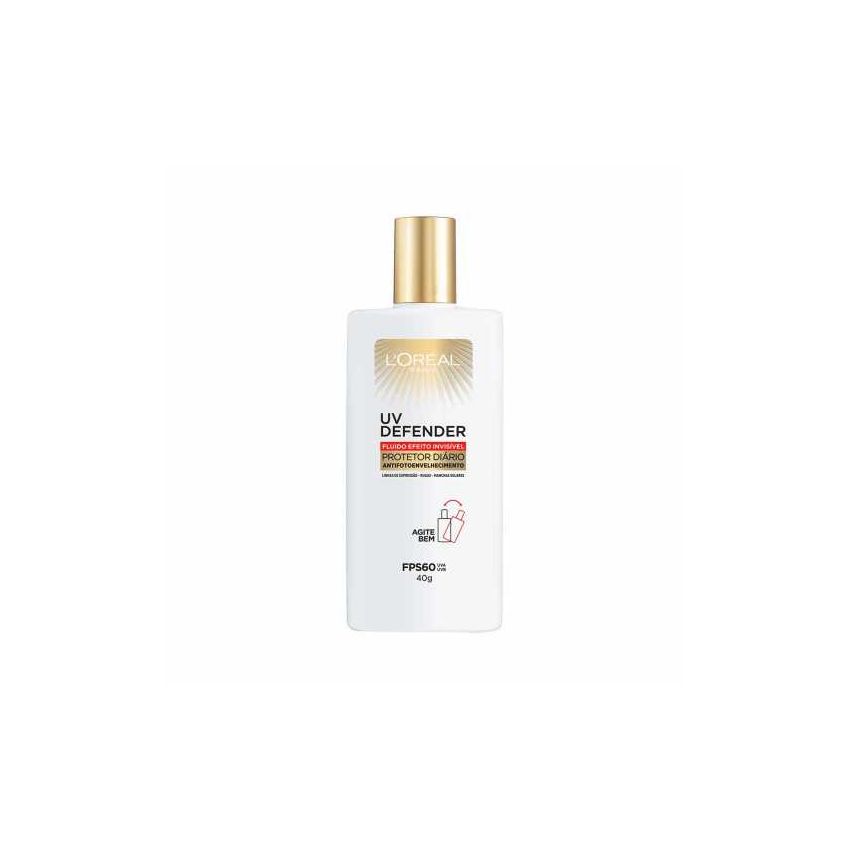 PROTETOR SOLAR FACIAL L'ORÉAL UV DEFENDER FLUIDO FPS60 40G