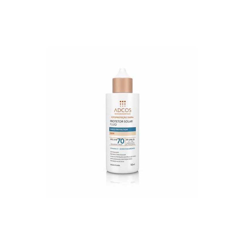 ADCOS PROTETOR SOLAR FLUID COR NUDE FPS70 50ML