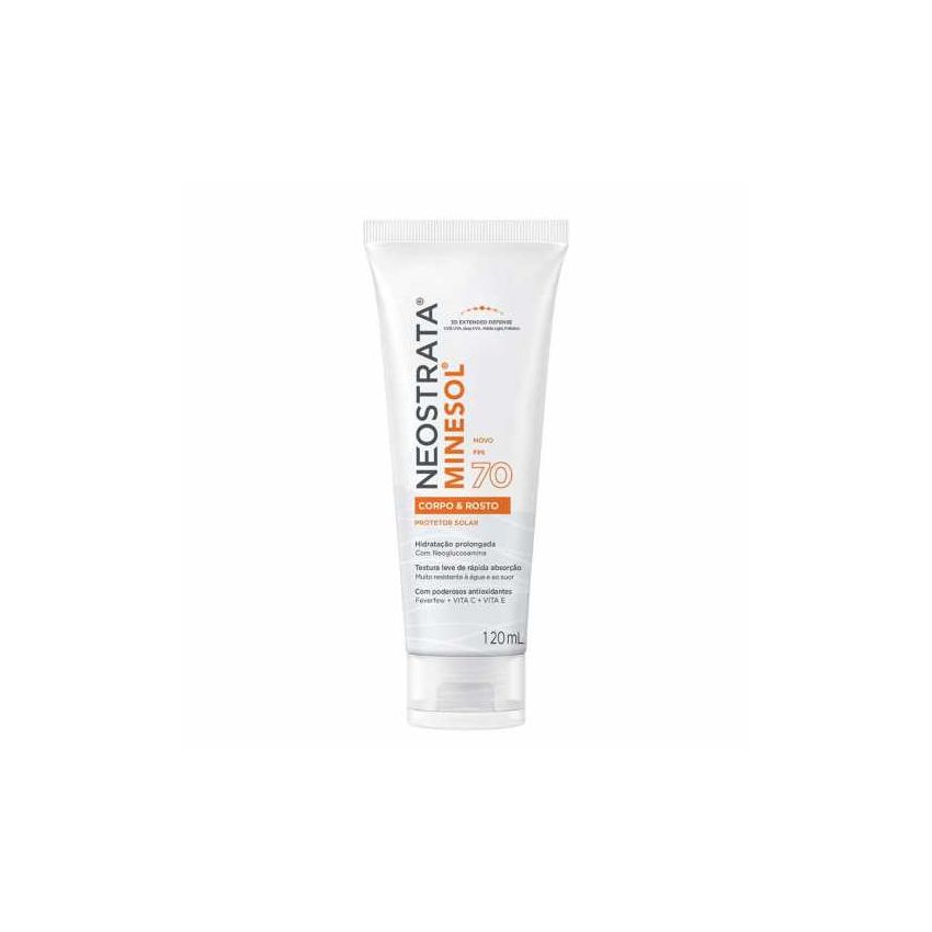 MINESOL PROTETOR SOLAR NEOSTRATA FPS 70 CORPO E ROSTO 120ML
