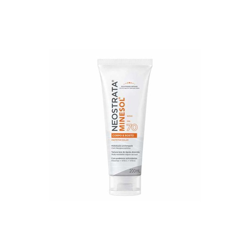 MINESOL PROTETOR SOLAR NEOSTRATA FPS 70 CORPO E ROSTO 200ML