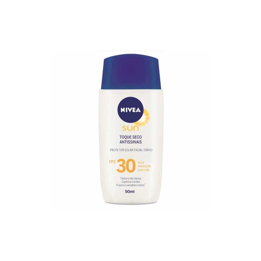 PROTETOR SOLAR NIVEA SUN TOQUE SECO ANTISSINAIS FPS30 50ML