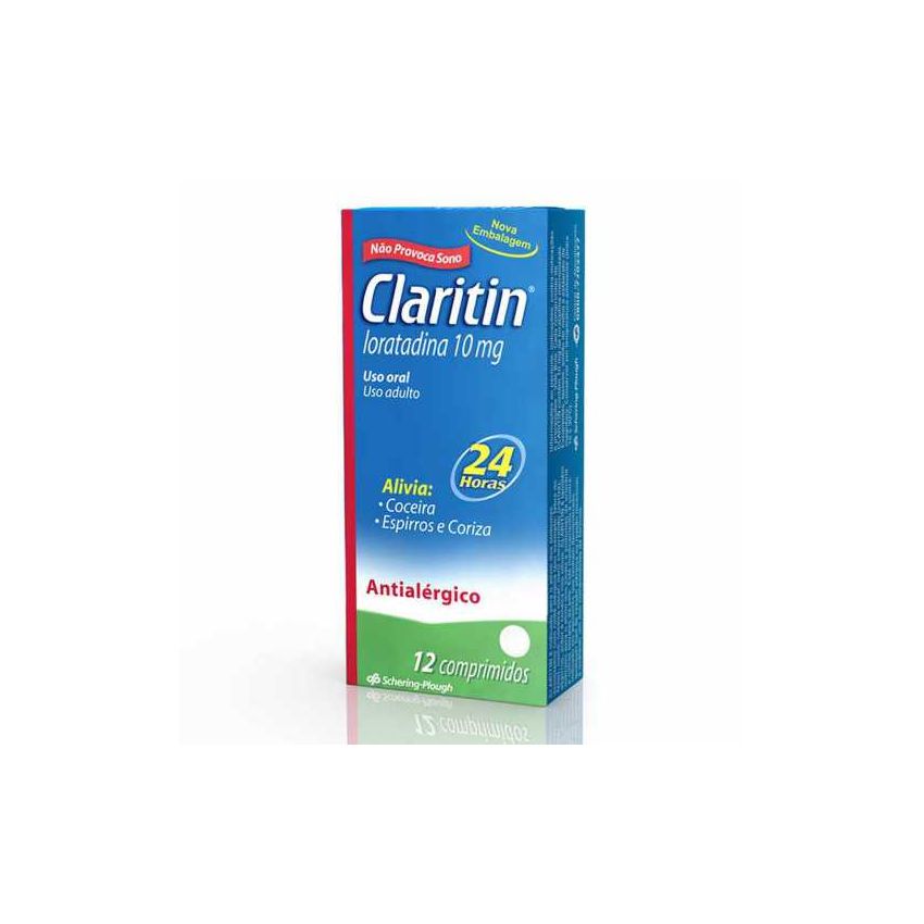 CLARITIN 10MG COM 12 COMPRIMIDOS-