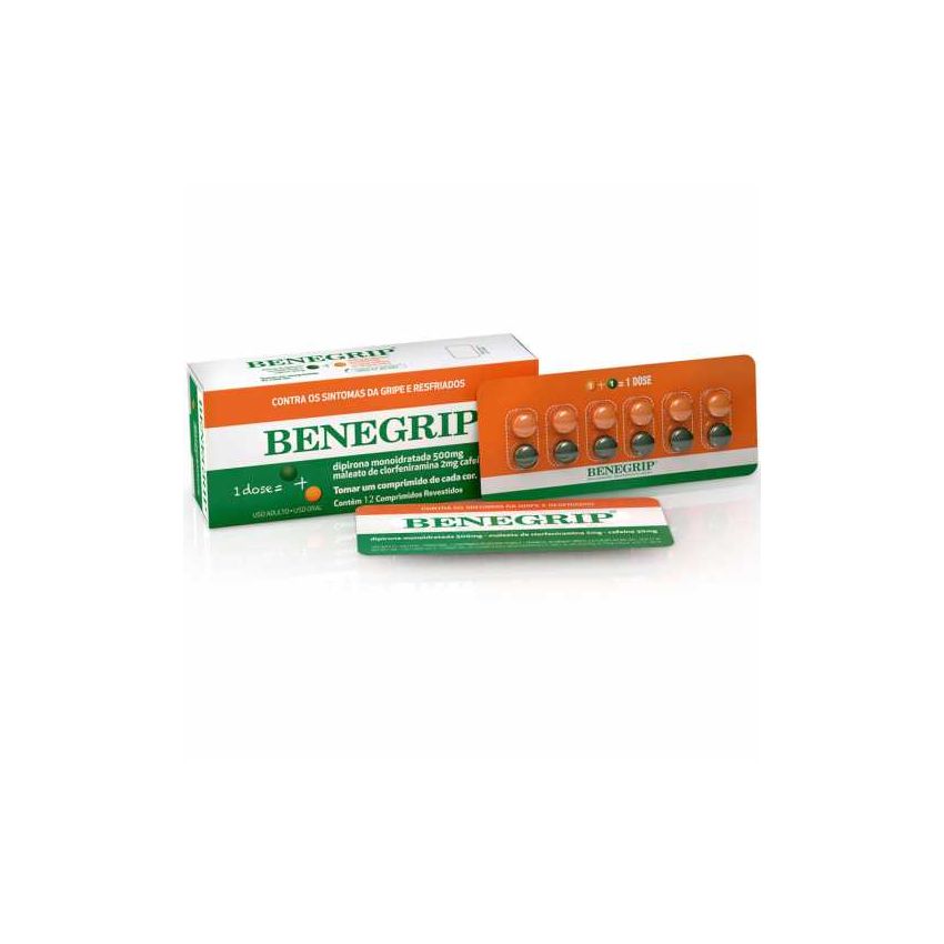 BENEGRIP 500MG COM 12 COMPRIMIDOS