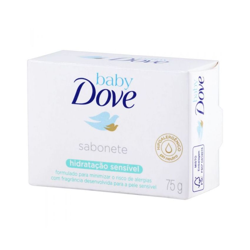 SABONETE EM BARRA DOVE BABY HIDRATAÇÃO SENSÍVEL 75G