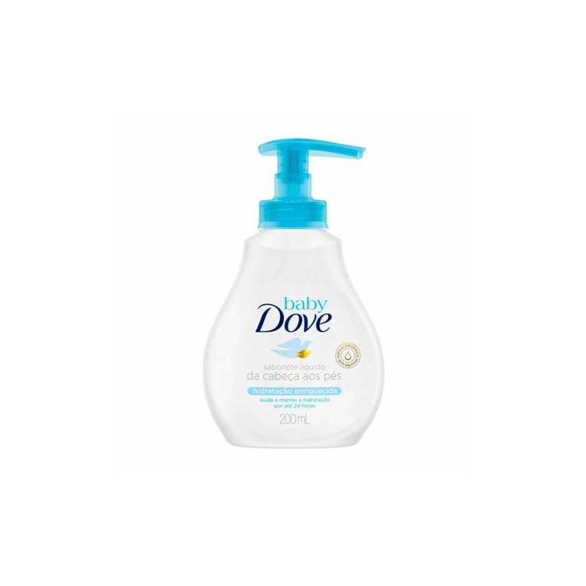 SABONETE LÍQUIDO BABY DOVE DA CABEÇA AOS PÉS 200ML