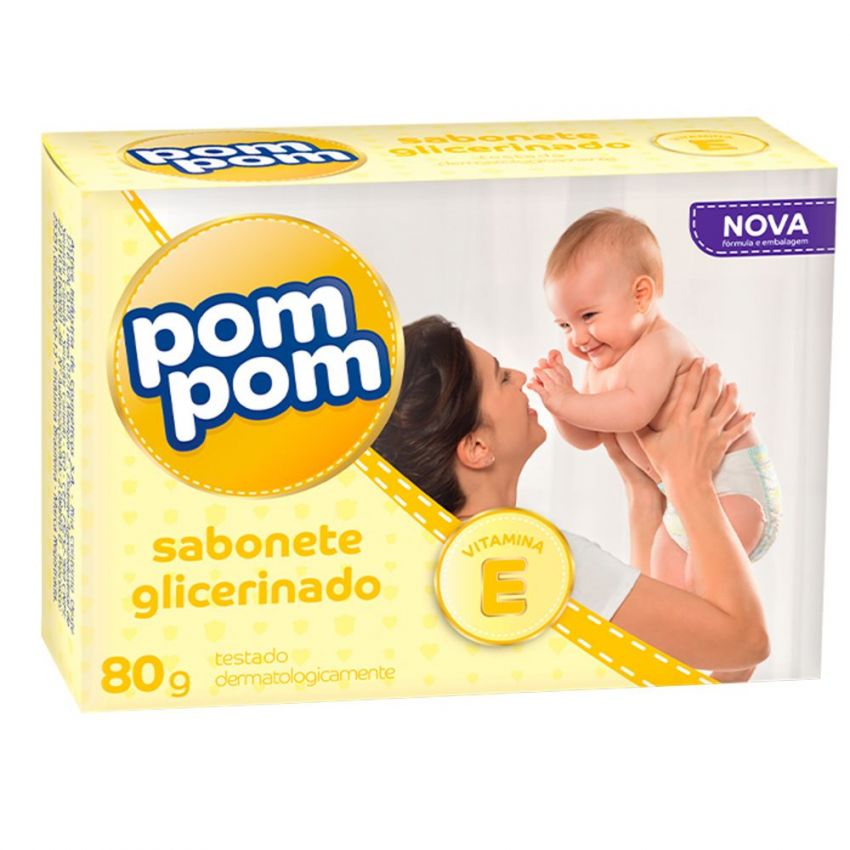 SABONETE EM BARRA POM POM GLICERINADO 90G