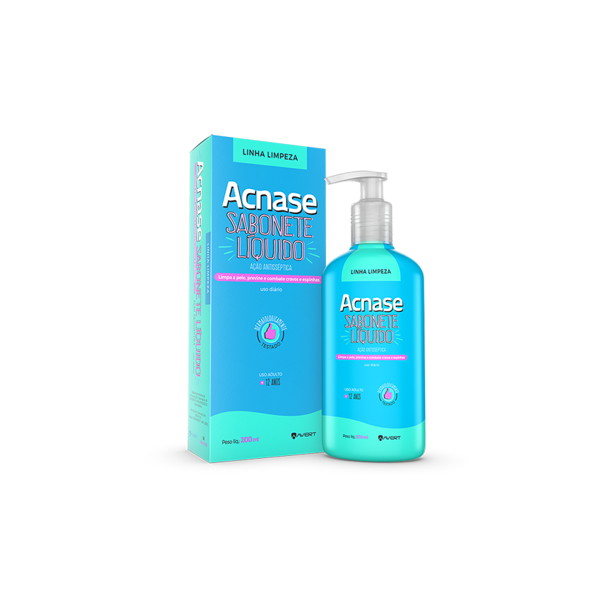 SABONETE LÍQUIDO ACNASE AÇÃO ANTISSÉPTICO 200ML