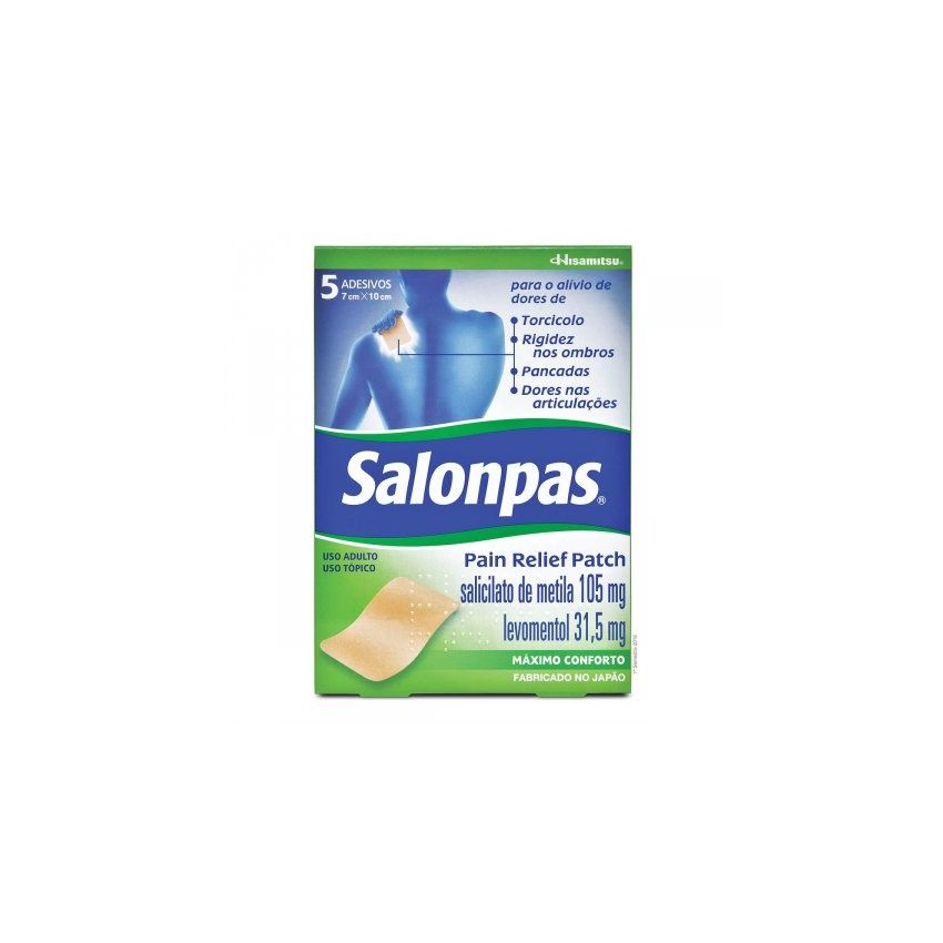 SALONPAS PAIN RELIEF PATCH COM 5 ADESIVOS