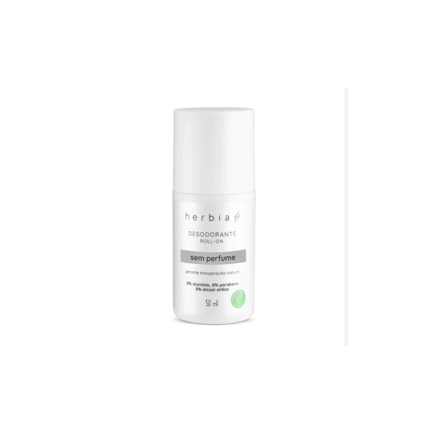DESODORANTE ROLL-ON HERBIA SEM PERFUME ROLL-ON COM 50ML