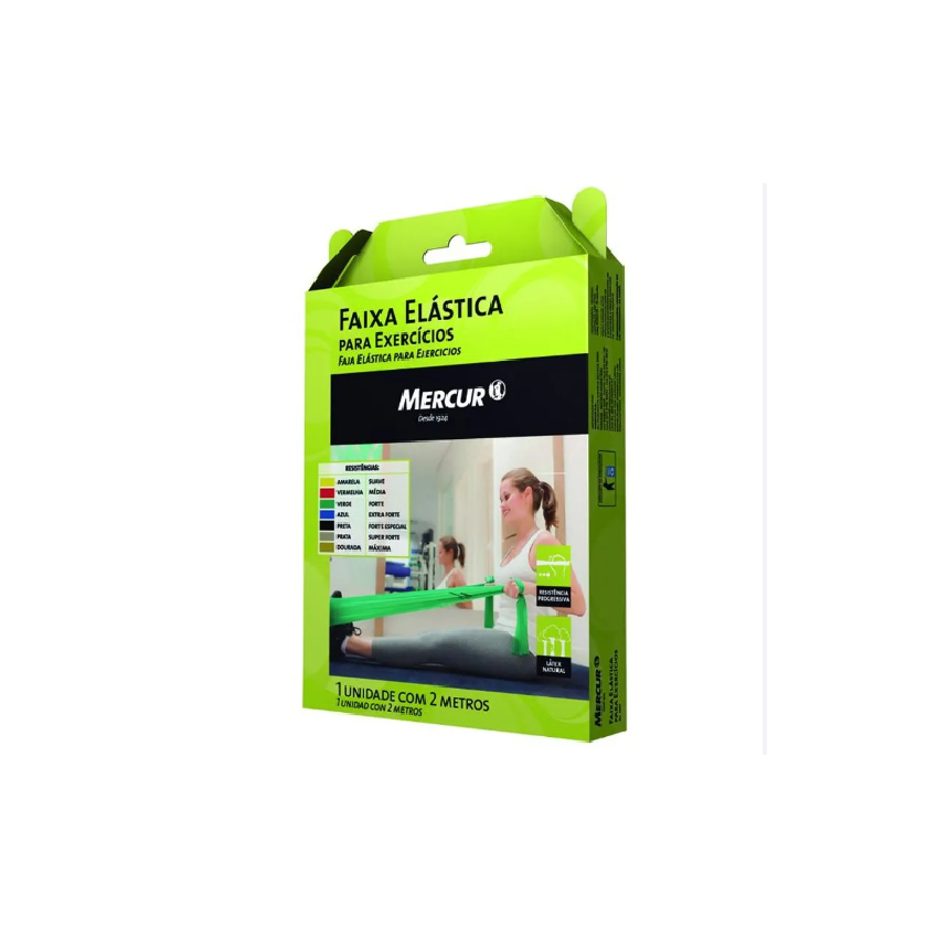 FAIXA ELASTICA EXERCICIO MERCUR AZUL 1,5 M