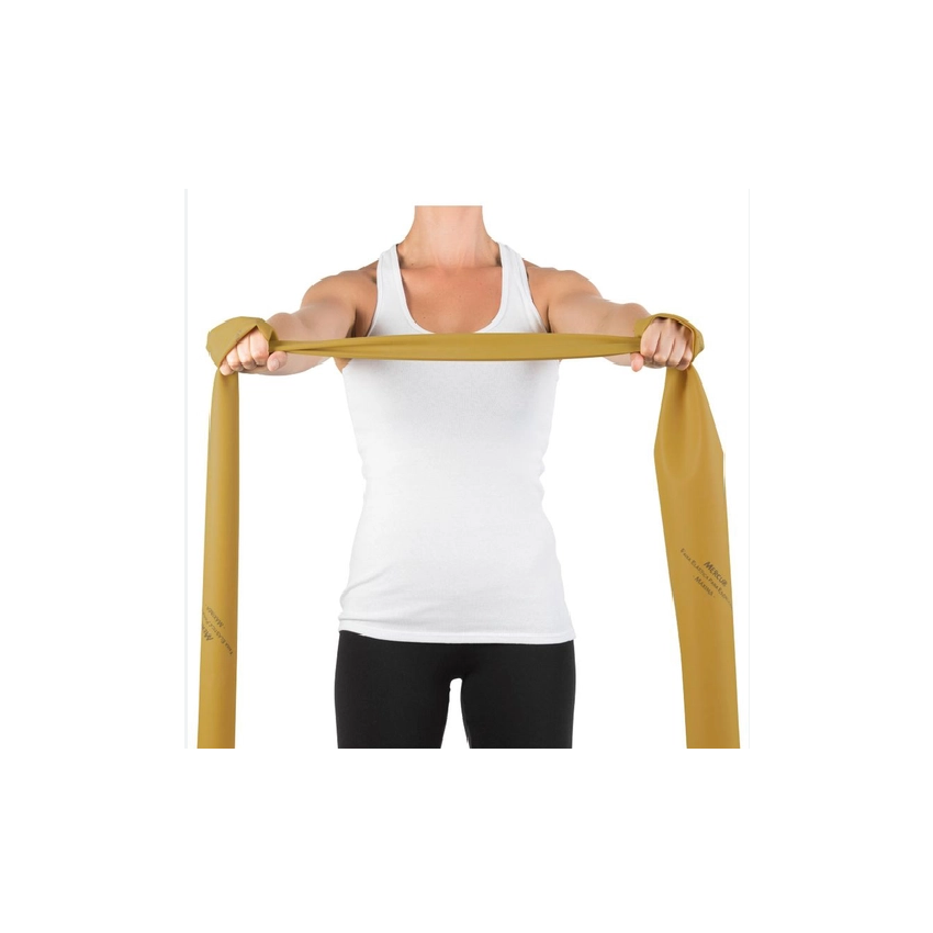 FAIXA ELASTICA EXERCICIO MERCUR DOURADA 1,5 M