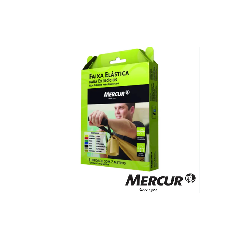 FAIXA ELASTICA EXERCICIO MERCUR PRETA 1,5 M