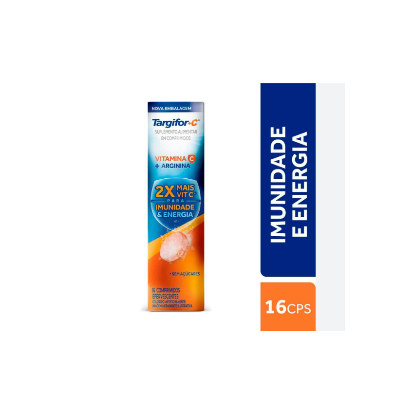 TARGIFOR C VIT + ARGININA COM 16 COMP ENFEVESCENTE