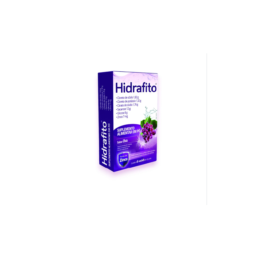 HIDRAFITO SABOR UVA COM 4 SACHAES DE 7 GRAMAS