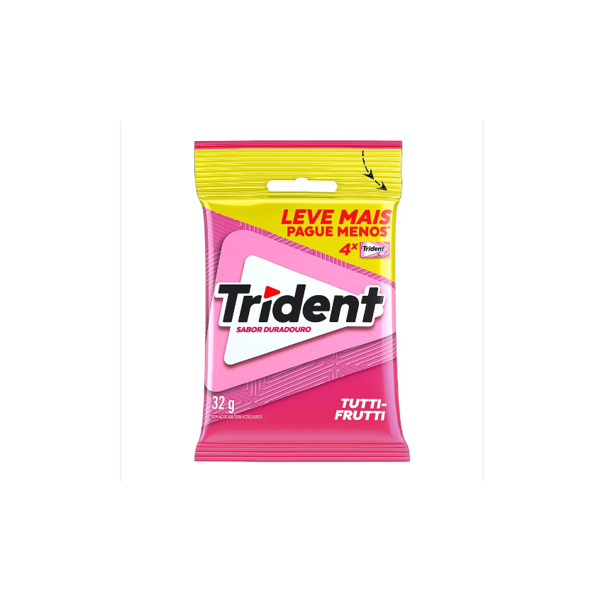 TRIDENT PACOTE COM 4 UNI DE 8 GRAMAS TUTTI-FRUTTI