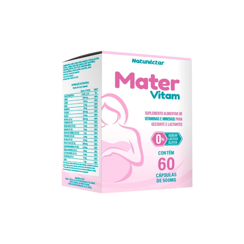 MATER VITAM 500MG COM 60 CAPSULAS NATUNECTAR