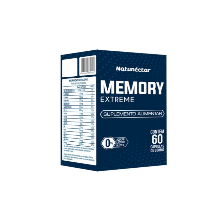 MEMORY 500MG COM 60 CAPSULAS NATUNECTAR