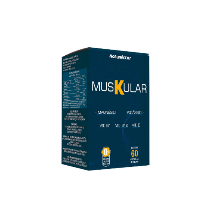 MUSKULAR POTASSIO VIT D B1 E B12 500MG COM 60 CAPSULAS