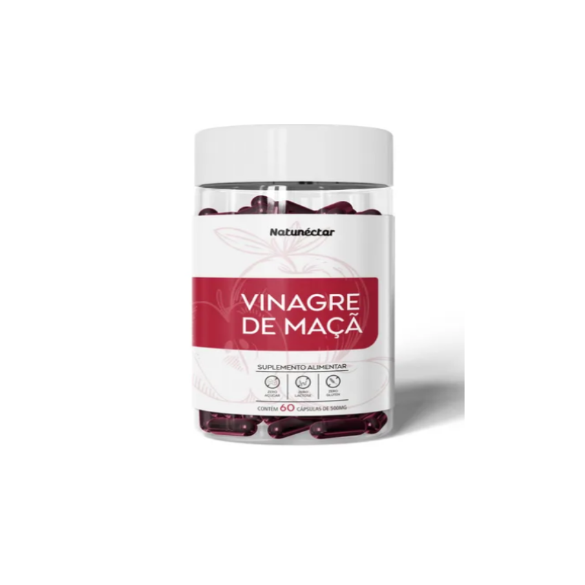 VINAGRE DE MACA COM 60 CAPSULAS NATUNECTAR