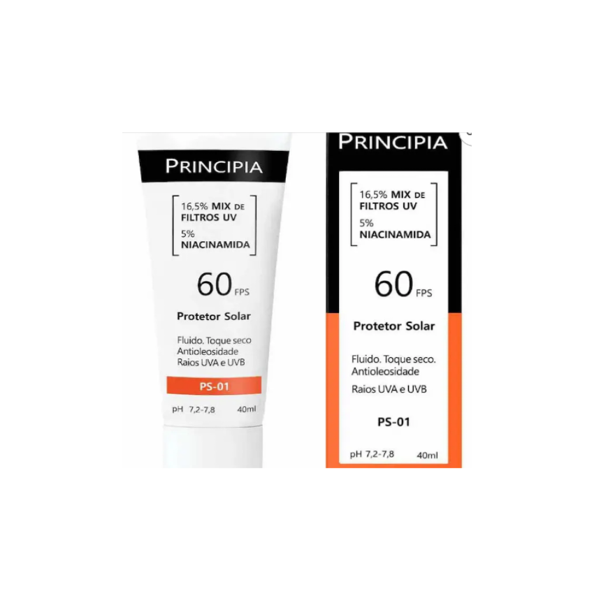 PROTETOR SOLAR PS01 FPS60 PRINCIPIA COM 40ML